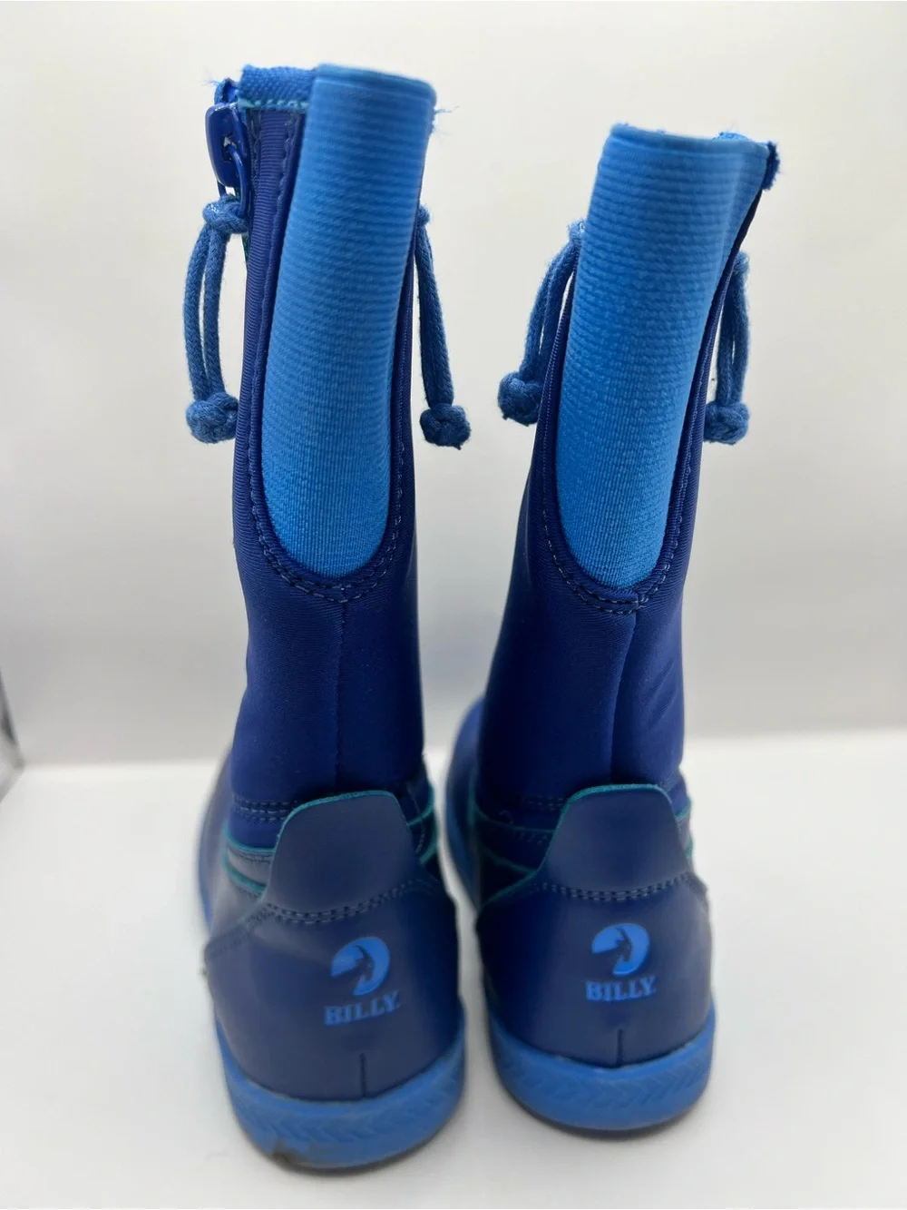 Billy Kids Blue Waterproof Zip sides  Rain Boots